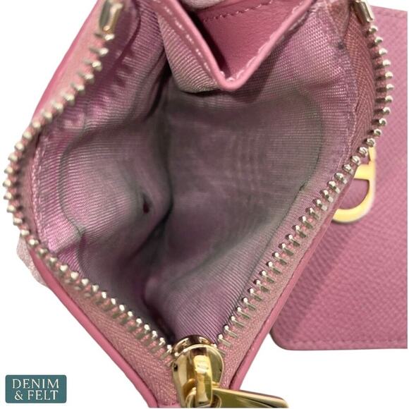Christian Dior Montaigne 30 Lotus Pink Trifold Compact Wallet Gold Hardware - Picture 14 of 16